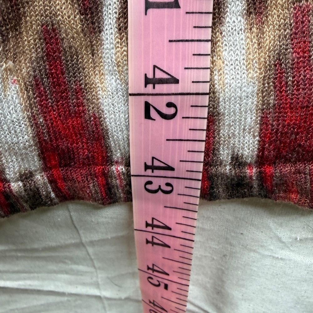 Chicos Jackpot Aztec Print Linen Duster Cardigan size 3 (XL) Red/Brown/Orange - Picture 6 of 6